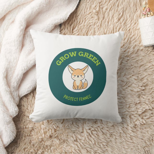 Cute Fennec Fox Eco Pillow Kudde (Filt)