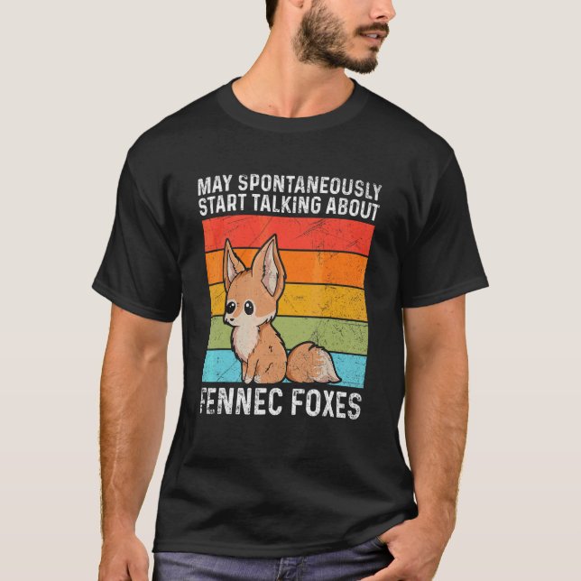 Cute Fennec Fox for a Fennec Fox Fläkt T Shirt (Framsida)