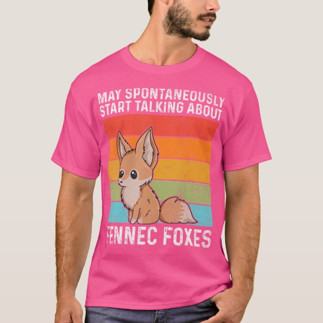 Cute Fennec Fox for a Fennec Fox Fläkt T Shirt (Framsida)