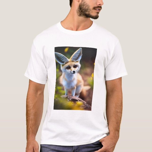 Cute Fennec fox T Shirt (Framsida)