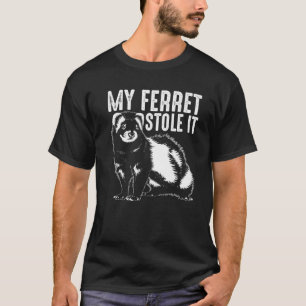 Cute Ferret Animal Lover Gift Funny Kärlek Polec T Shirt