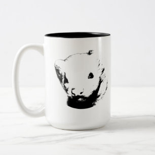 Cute Ferret Bild Två-Tonad Mugg