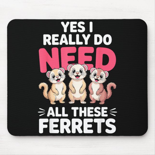 Cute Ferret Design For Men Women Kids Animal Ferre Musmatta (Framsidan)