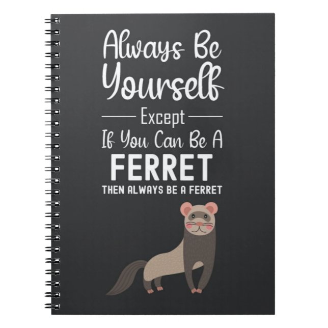Cute Ferret Gifts Funny Humor Animal Pet Anteckningsbok (Framsidan)
