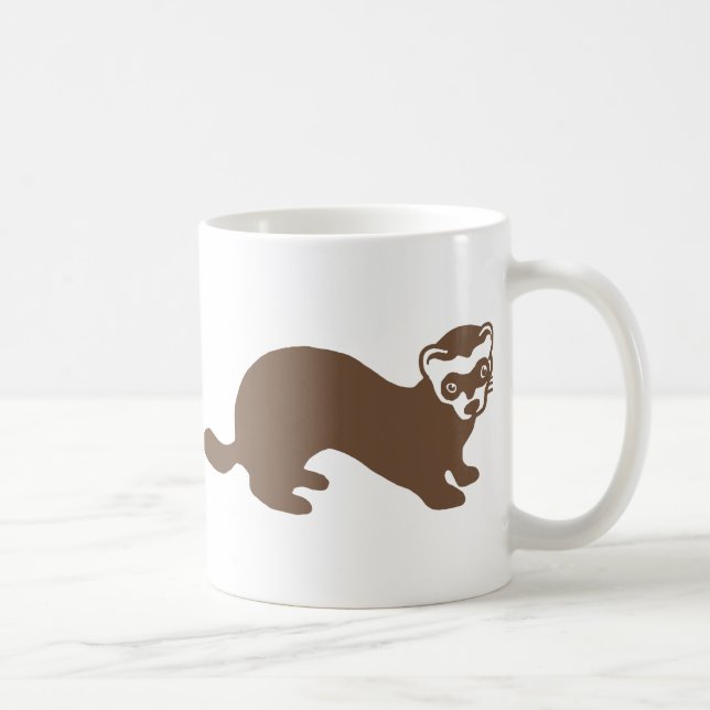 Cute Ferret Graphic Kaffemugg (Höger)