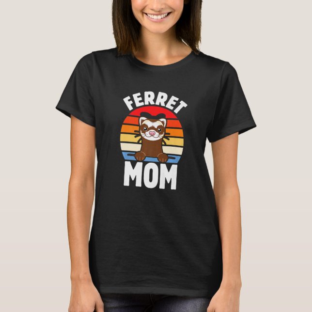 Cute Ferret I Kärlek Ferret Ferret Mamma T Shirt (Framsida)