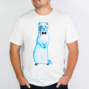 Cute ferret, lustigt djur, vattenfärg T-Shirt