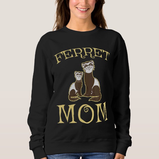 Cute Ferret Mamma Manar Kvinnor T Shirt (Framsida)