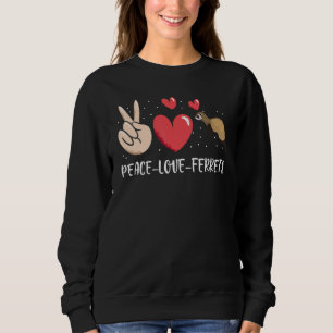 Cute Ferret Pet Manar Women Kids Peace Kärlek Ferr T Shirt