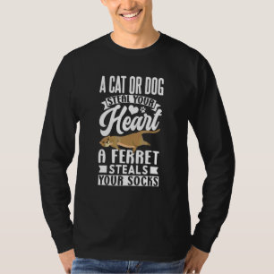 Cute Ferret Steal Socks T Shirt