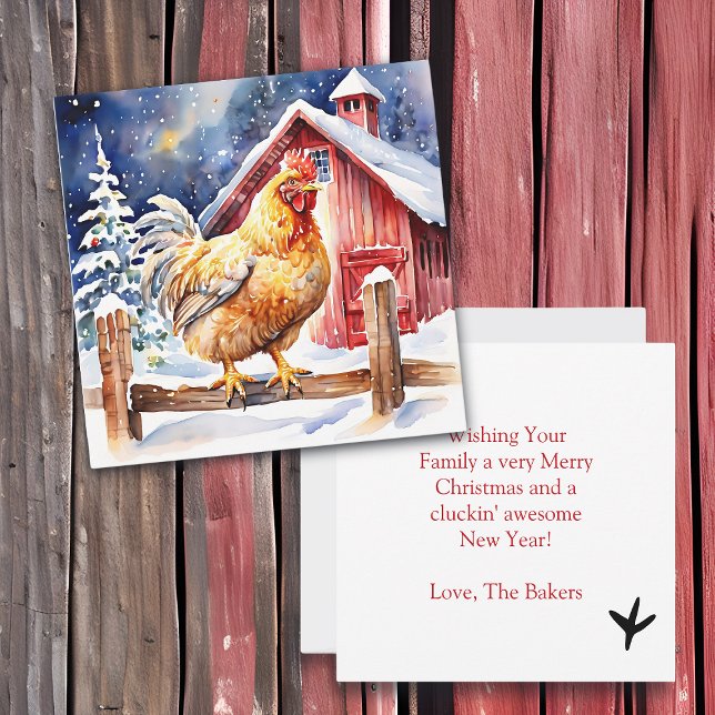 Cute Festive Chicken Cluckin Bra God jul (Skapare uppladdad)