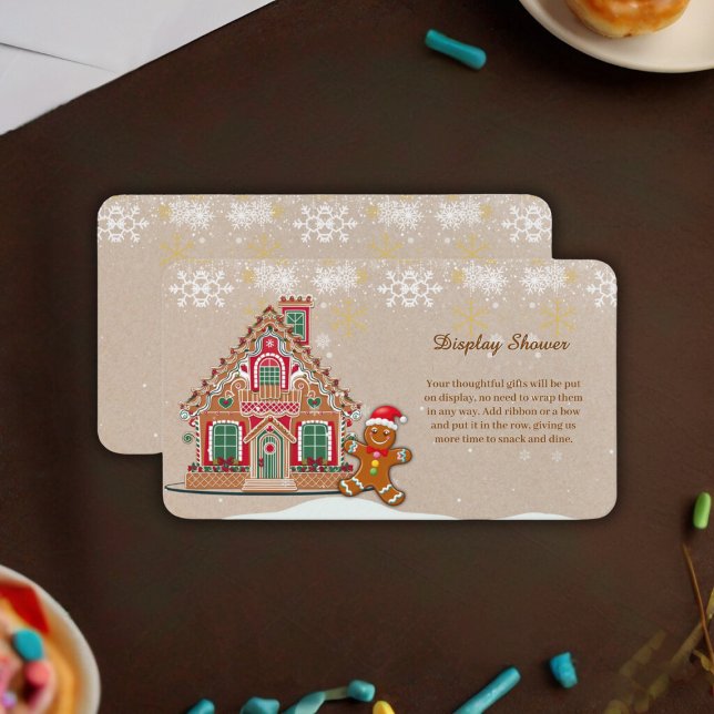 Cute Festive Gingertea House Baby Shower Tilläggskort (Skapare uppladdad)