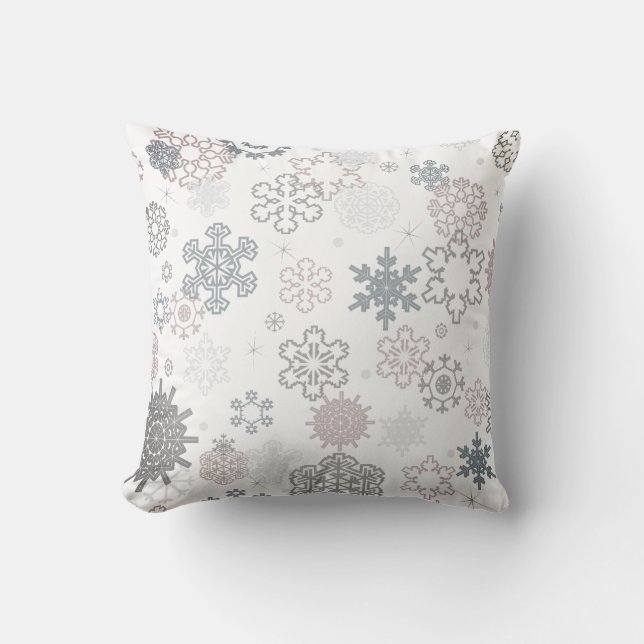 Cute Festive Icicles monochromatic Cream/Taupe Kudde (Framsida)
