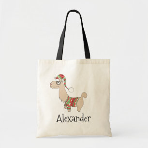 Cute Festive jul Llama Kids Tygkasse