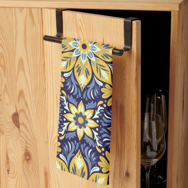 Cute Festive jul Mönster Kitchen Towel Kökshandduk (Thirds Fold)