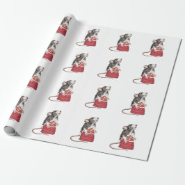 Cute Festive jul råtta Presentpapper
