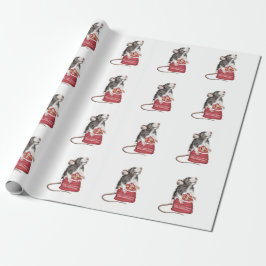 Cute Festive jul råtta Presentpapper