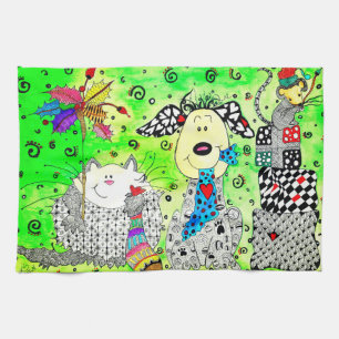 Cute Festive-julritare Kitchen Towel Kökshandduk