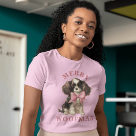 Cute & Festive: Merry Woofmas Women's Hund älskare T Shirt
