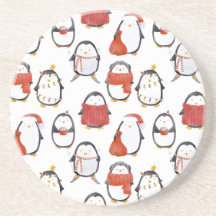 Cute Festive Penguins Mönster jul