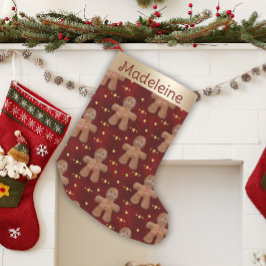 Cute Festive Pepparkaksgubbe Liten Julstrumpa