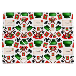 Cute Festive Red Kasky jul Reindeer