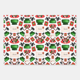 Cute Festive Red Kasky jul Reindeer