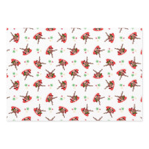 Cute Festive Red Kasky jul Reindeer