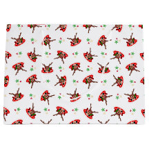 Cute Festive Red Kasky jul Reindeer