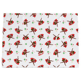 Cute Festive Red Kasky jul Reindeer