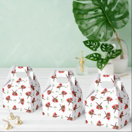 Cute Festive Red Kasky jul Reindeer Presentaskar