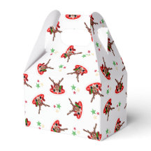 Cute Festive Red Kasky jul Reindeer