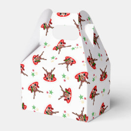 Cute Festive Red Kasky jul Reindeer Presentaskar