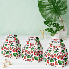 Cute Festive Red Kasky jul Reindeer Presentaskar
