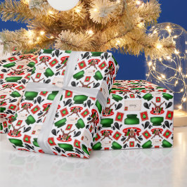 Cute Festive Red Kasky jul Reindeer Presentpapper
