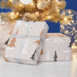 Cute Festive Rosa Boho Brown Julgranar Presentpapper<br><div class="desc">Cute Festive Rosa Boho Brown Julgran Snögubbe Reindeer Wrapper Papper</div>