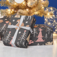 Cute Festive Rosa Julgran Squirrel Reindeer