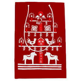 Cute Festive Scandi Red White Julgran