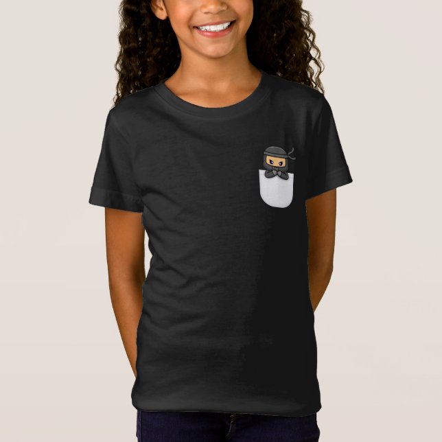 Cute ficka Ninja I Vector Design T Shirt (Framsida)