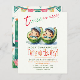 Cute Fiesta Avocado TWIN BOYS Baby Shower BUDGET