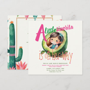 Cute Fiesta Girl Baby Shower Señorita Quality Inbjudningar
