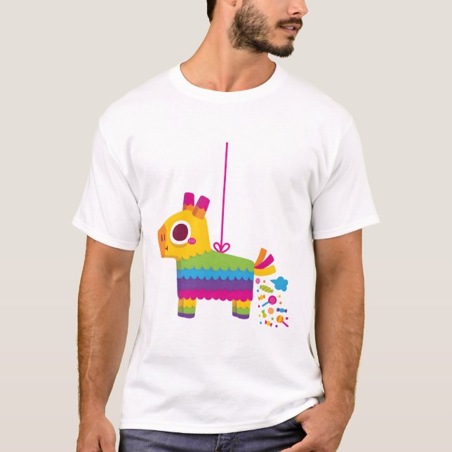 Cute Fiesta Pinata Donkey Poot Candy T Shirt (Framsida)