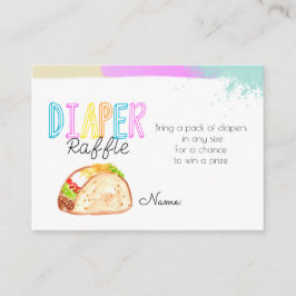 Cute Fiesta taco babydusch-kort för raffkort Tilläggskort