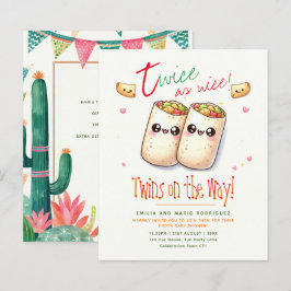 Cute Fiesta TWILLINGARS Baby Shower BURRITOS