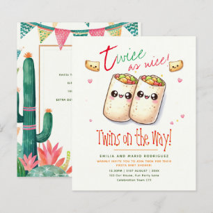 Cute Fiesta TWILLINGARS Baby Shower BURRITOS