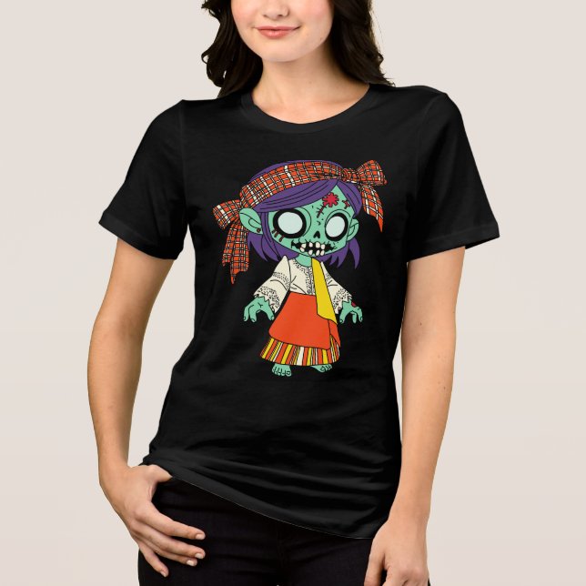Cute Filipino Zombie T Shirt (Framsida)