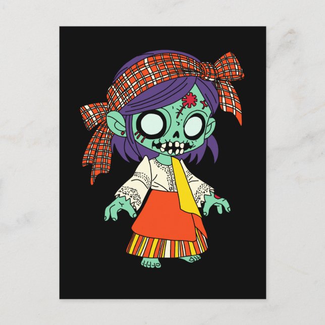 Cute Filipino Zombie Vykort (Framsida)