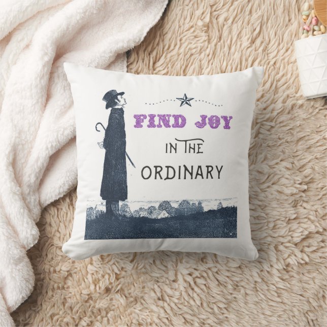 Cute Find Joy in the Ordinary Kudde (Filt)