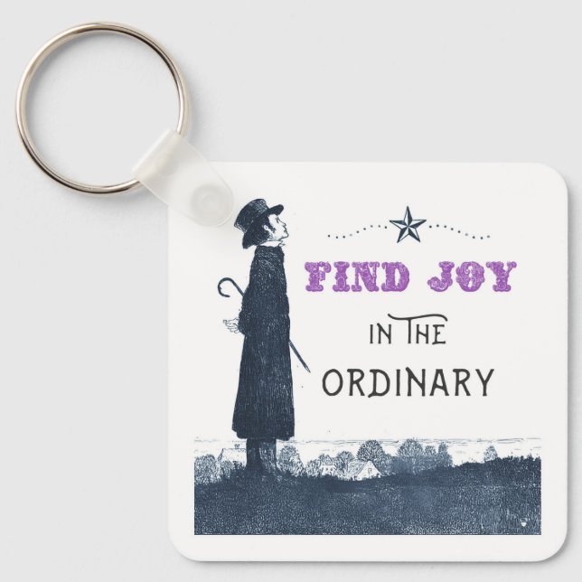 Cute Find Joy in the Ordinary Nyckelring (Framsida)