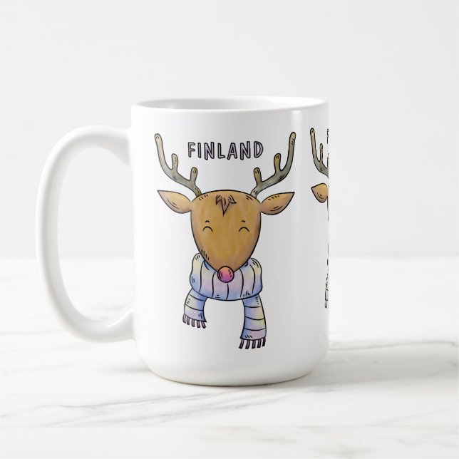 Cute Finland Reindeer mugg (Vänster)
